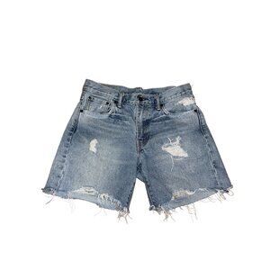 Levis 505 Distressed Cut Off Denim Shorts Waist 29 True To Size